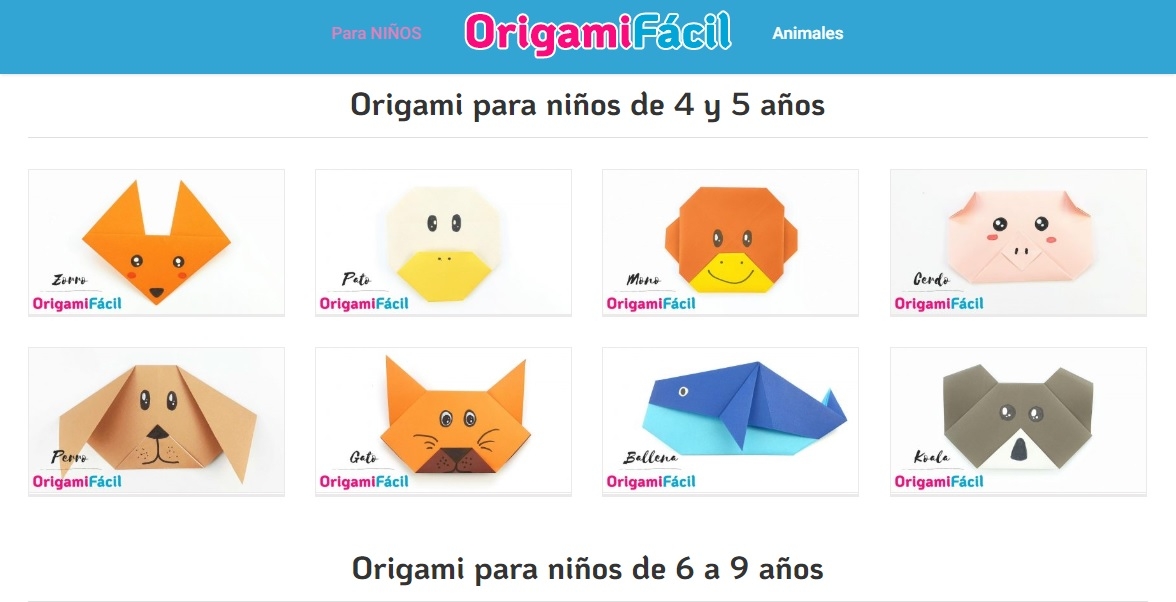 Animales de Papiroflexia